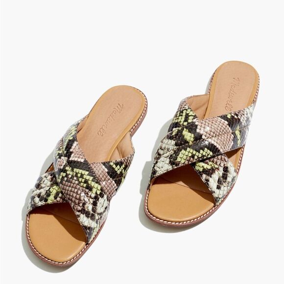 Madewell Shoes - Madewell Skyler Slide Sandal with snake print. 9